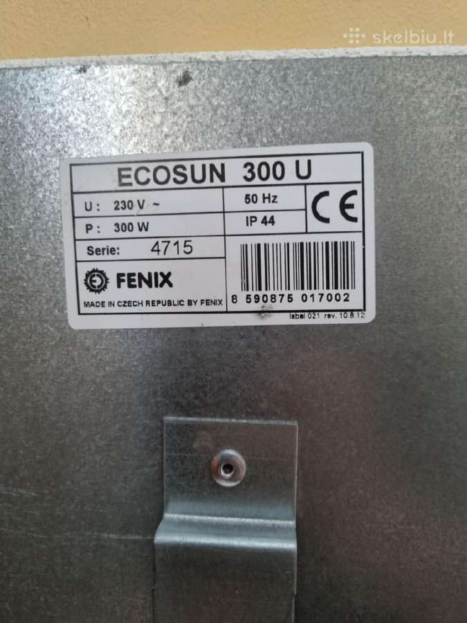 Natūralaus šildymo plokštė Ecosun 300 U - nuotraukos Nr. 3