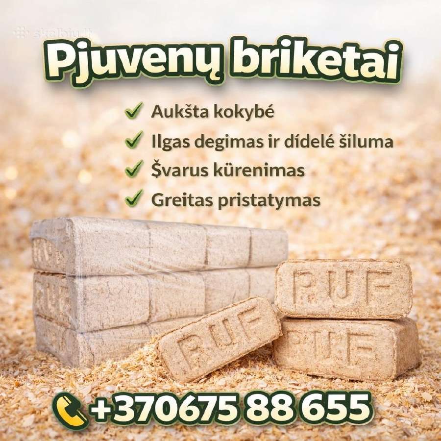 Briketai Aukštos kokybės Ruff 295€