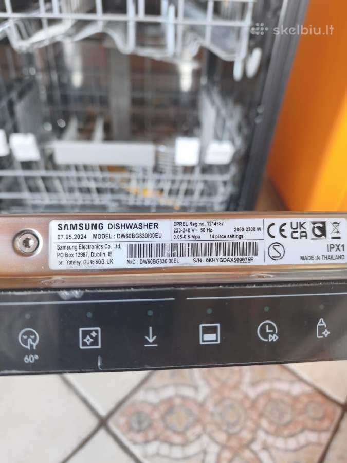 Įmontuojama indaplovė Samsung (Dw60bg830i00eu) - nuotraukos Nr. 4