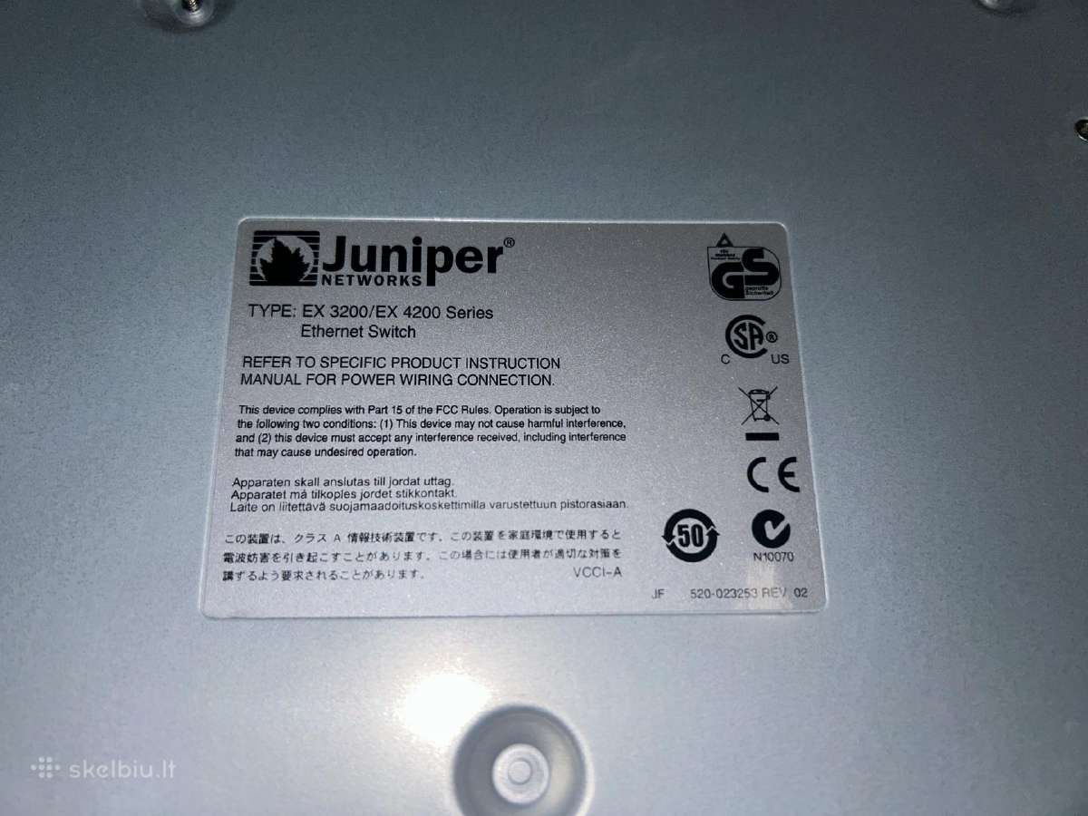 Juniper Ex3200 48x1g Poe 960w managed switch - nuotraukos Nr. 3