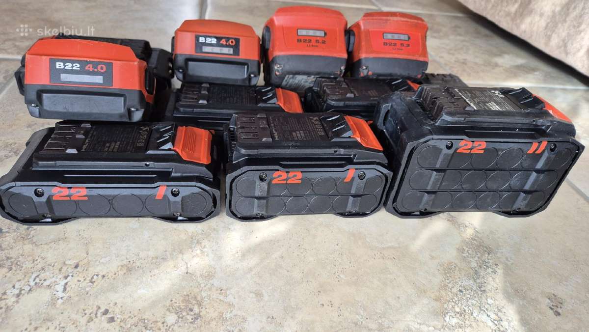 Hilti akumuliatoriai, išmatuota reali likusi talpa - nuotraukos Nr. 2