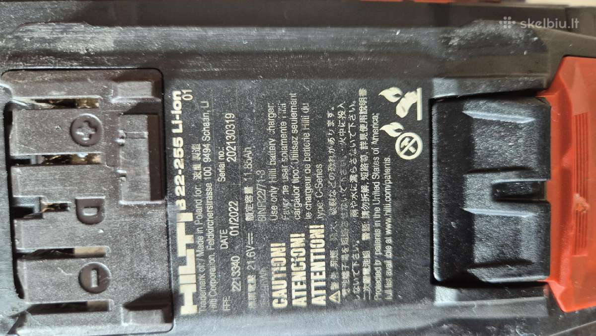 Hilti akumuliatoriai, išmatuota reali likusi talpa - nuotraukos Nr. 3