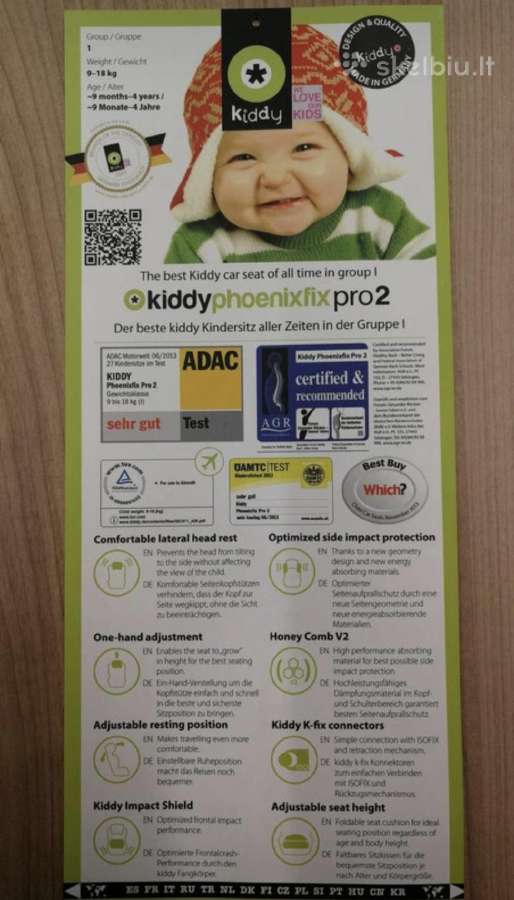Kiddy Phoenixfix Pro2 nuo 9 iki 18 kg su Isofix - nuotraukos Nr. 4