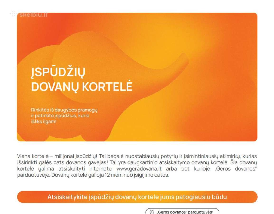 "Gera dovana" kuponai