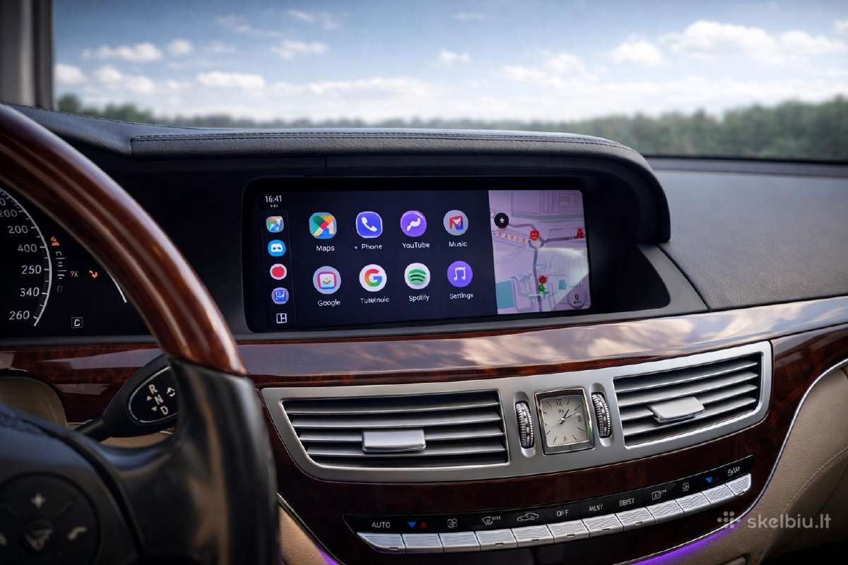 Mercedes Benz W221 Android 8+128g su Carplay - nuotraukos Nr. 4