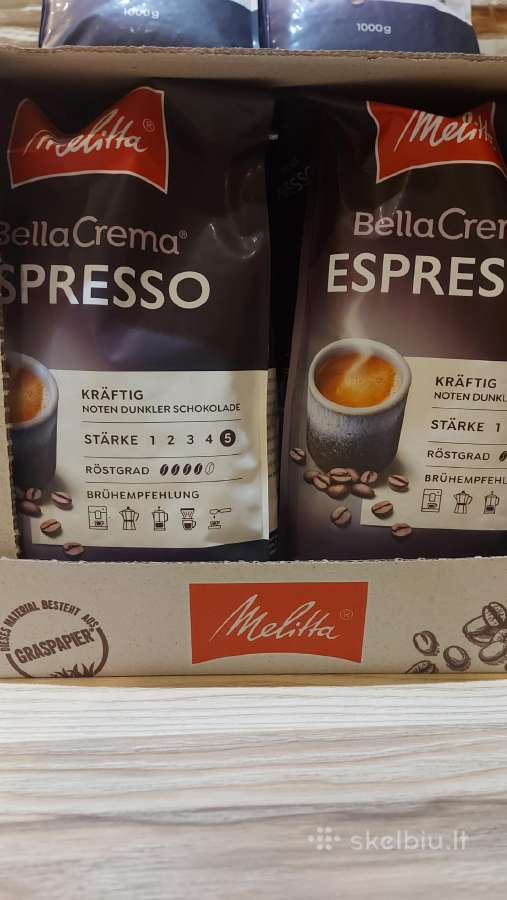 Kavos pupelės Melitta Bellacrema Espresso 1kg - nuotraukos Nr. 2