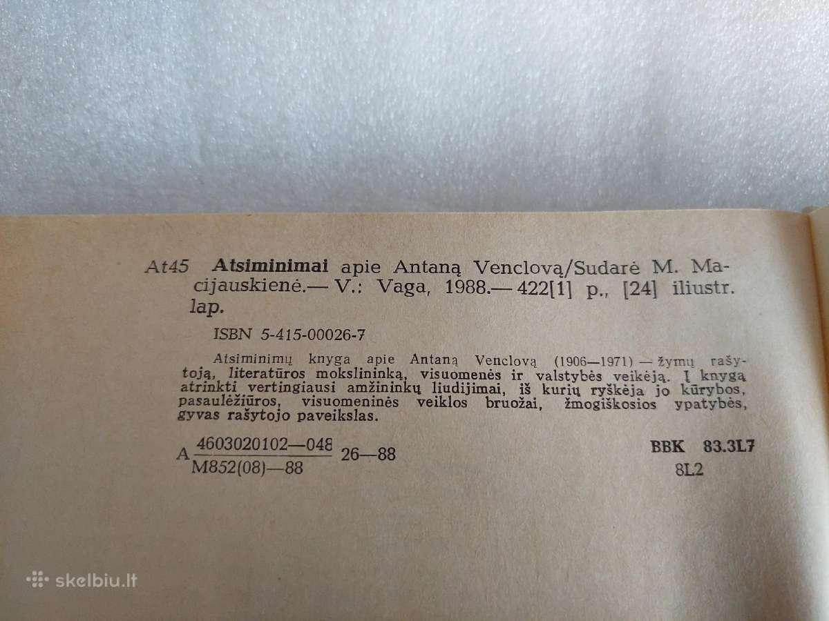 Atsiminimai apie Antaną Venclovą - nuotraukos Nr. 3