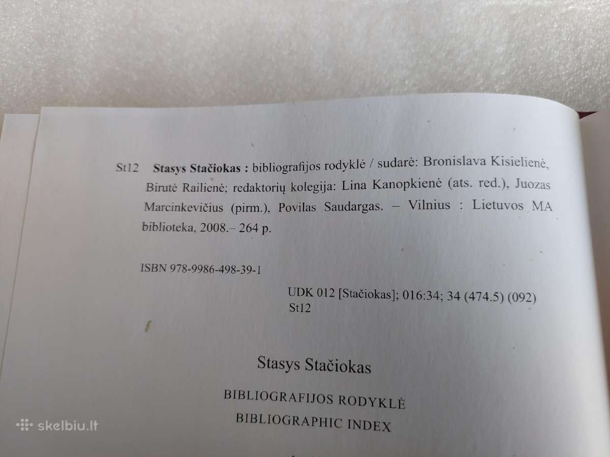 Stasys Stačiokas : bibliografijos rodyklė - nuotraukos Nr. 8