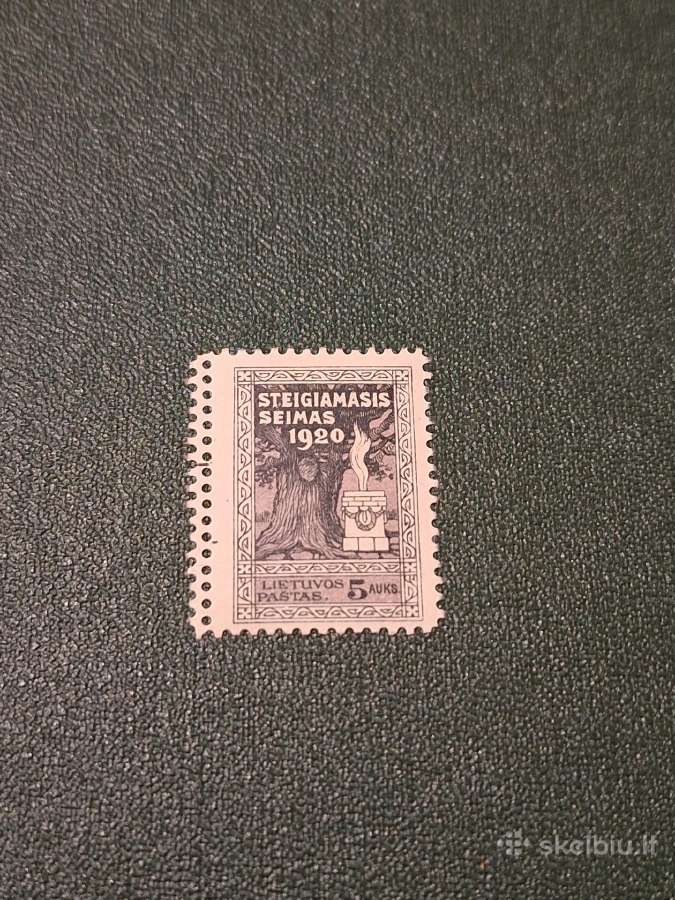 Lietuva 1920 m. Seimas, švarus su dvig.perf.