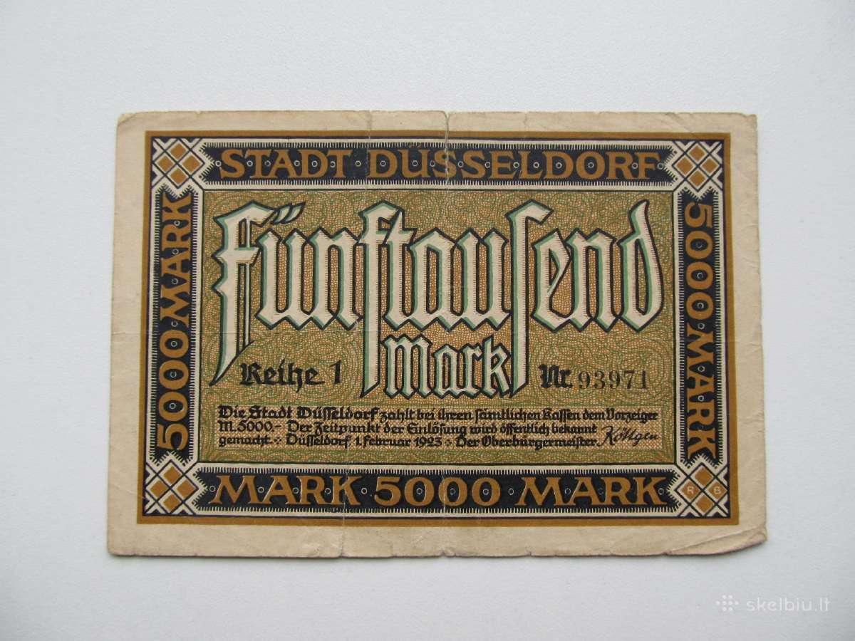 5000 markiu , Duseldorf Vokietija , 1923