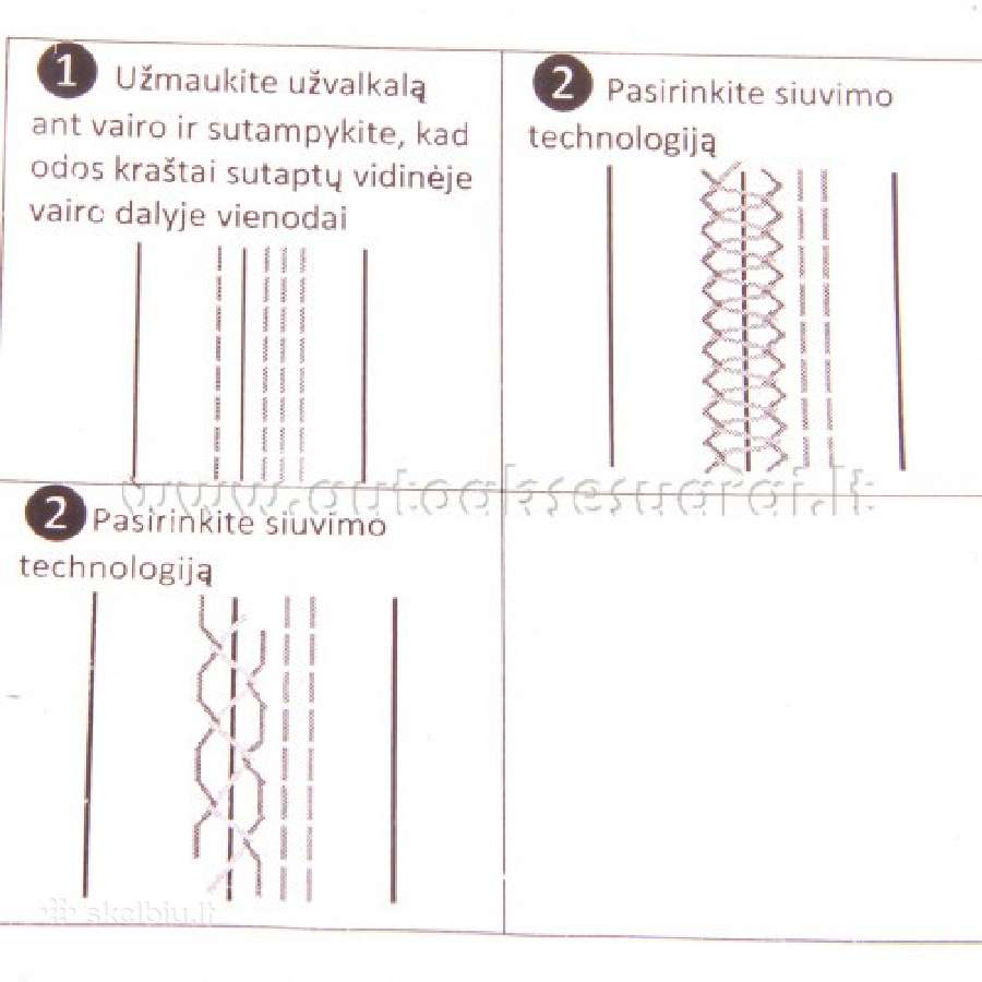 Natūralios odos vairo apdaila "Apsiūk vairą pats" - nuotraukos Nr. 8