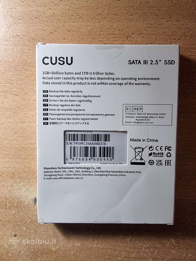 SSD diskas Buking 512 GB naujas neispakuotas - nuotraukos Nr. 4