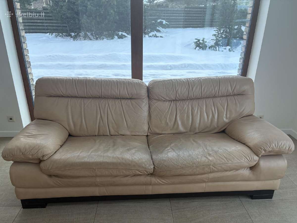 Parduodama naudota odinė sofa