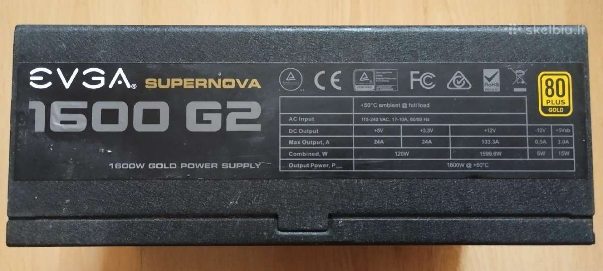 Psu Maitinimo blokas Evga Supernova 1600w G2 - nuotraukos Nr. 8