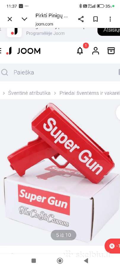 Pinigų ginklas "Super gun"