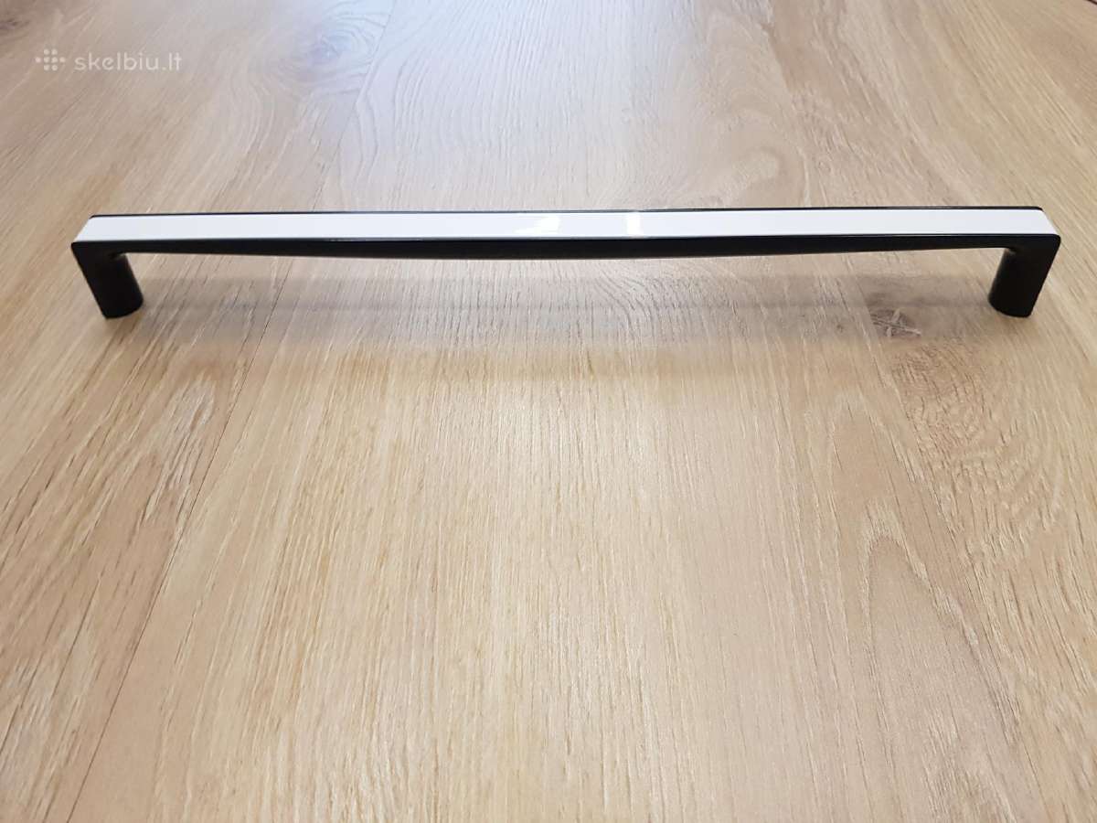 Rankenėlės metalinės baldams balta/juoda 32 cm. - nuotraukos Nr. 4
