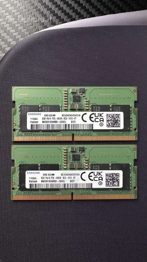 Samsung Ddr5 So-dimm 8 GB moduliai, iš viso 16 GB