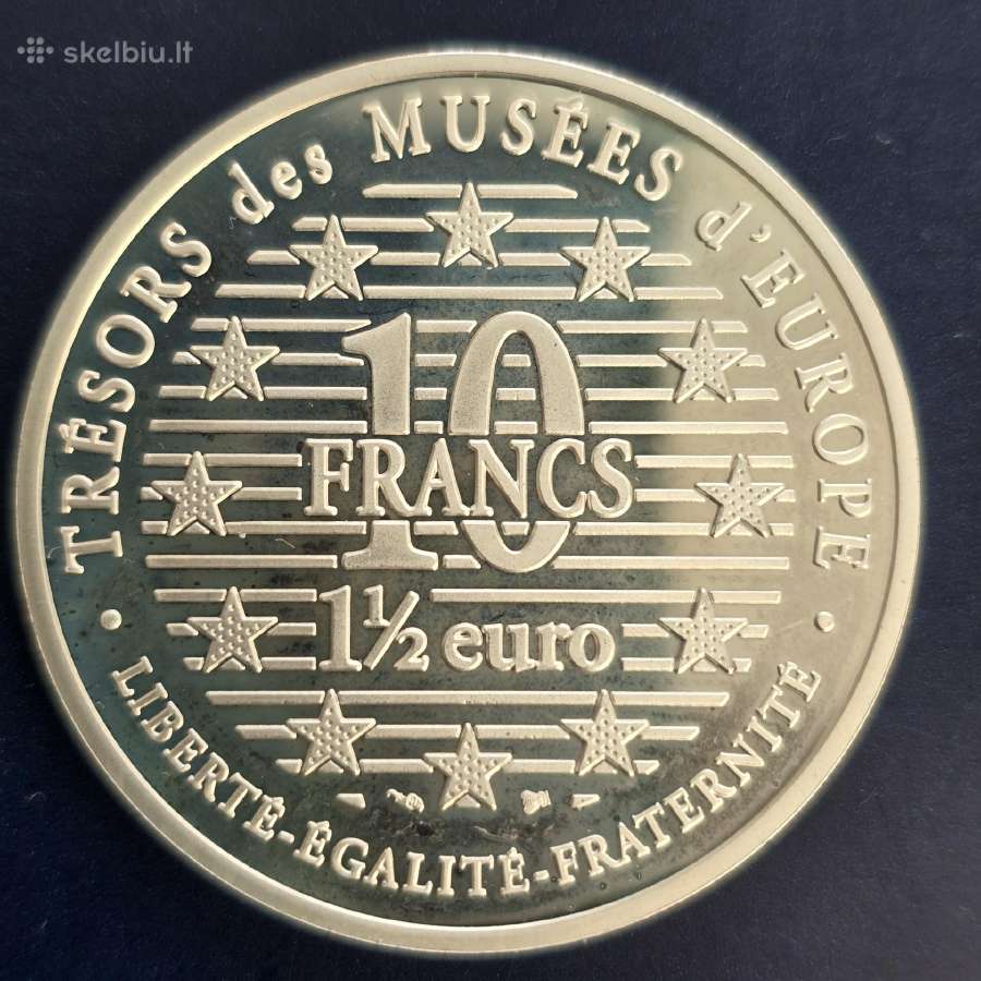 Prancūzija 1997 10 Francs Ag900 Diureris - nuotraukos Nr. 2