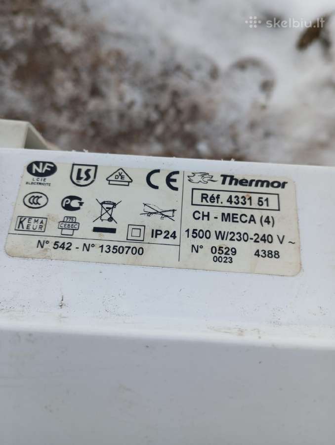 Elektrinis sildytuvas 1.5kw - nuotraukos Nr. 3