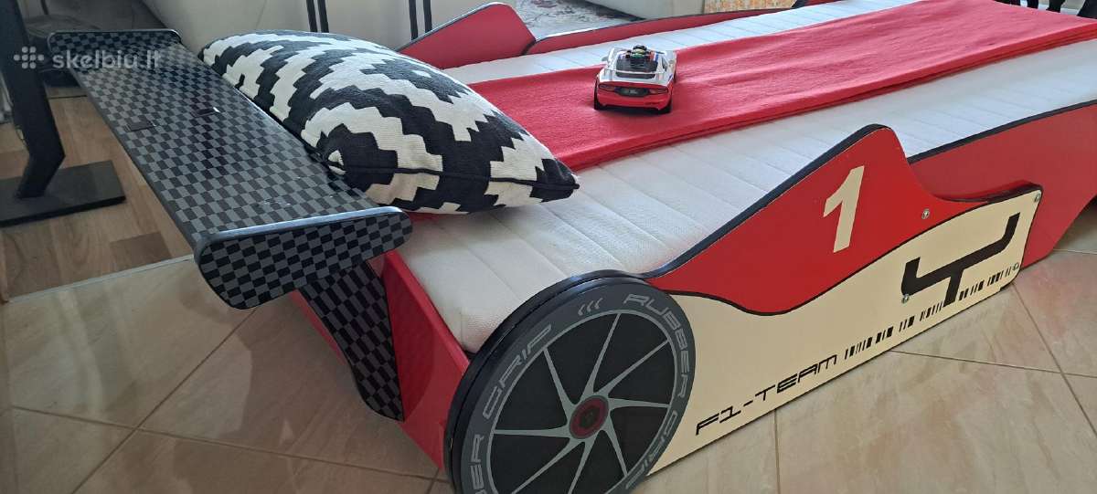 Išskirtine Lova "Formula 1"su grotelemis