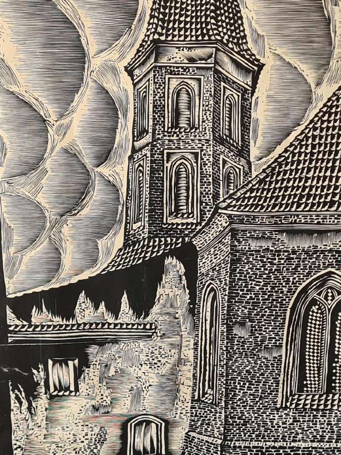 Algirdas Pakeliūnas. Grafika. Medžio raižinys.1968 - nuotraukos Nr. 2