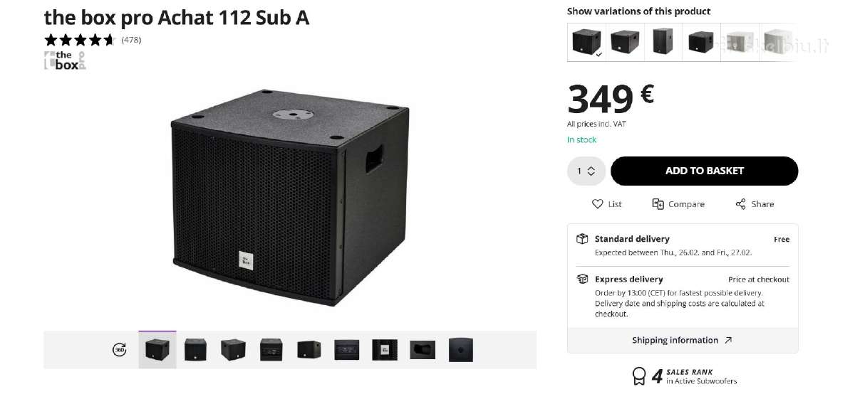 4vnt the box pro Achat 112 Sub A - nuotraukos Nr. 2