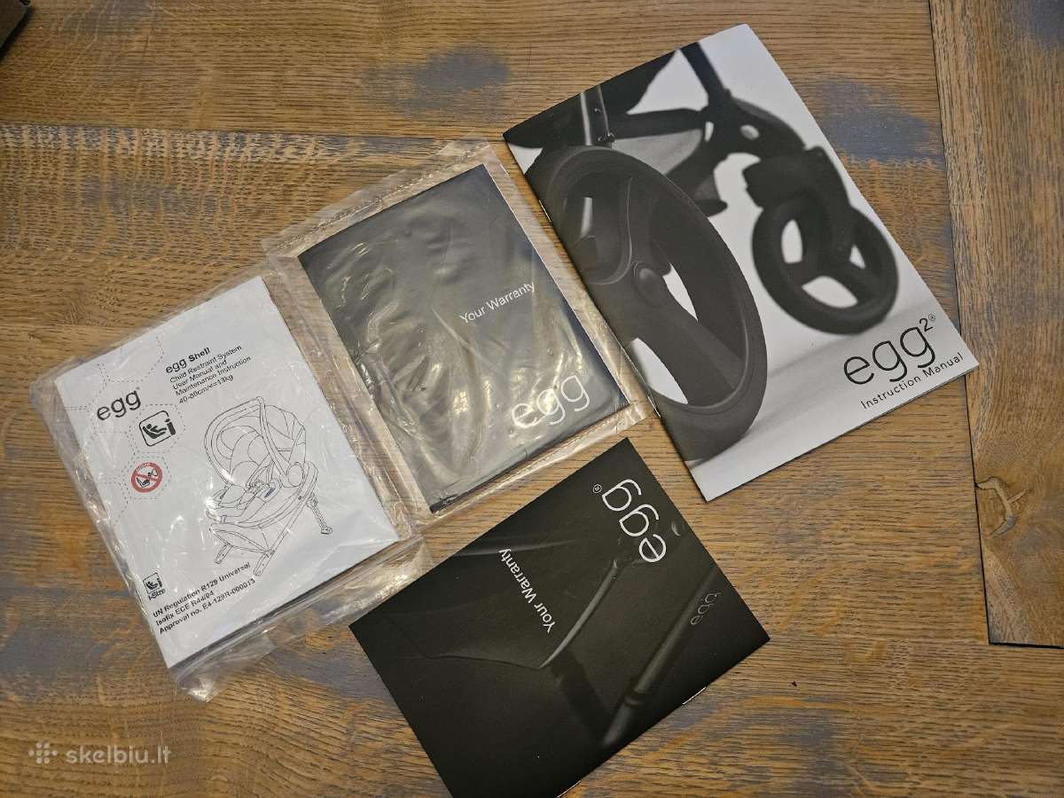 Egg 2 vežimėlis 5in1 pilnas komplektas nuo gimimo - nuotraukos Nr. 14