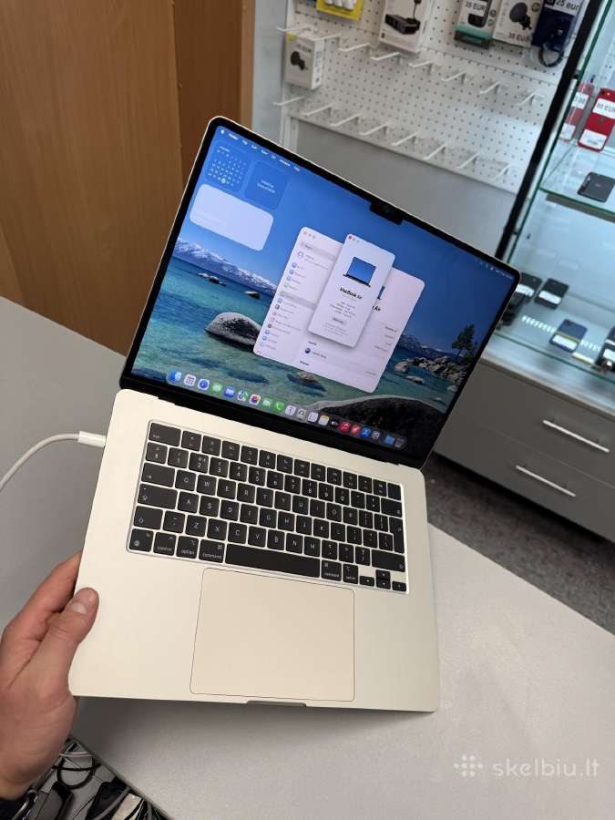 MacBook Air 15 m2 256gb / 8gb RAM 100% bat, garant - nuotraukos Nr. 2