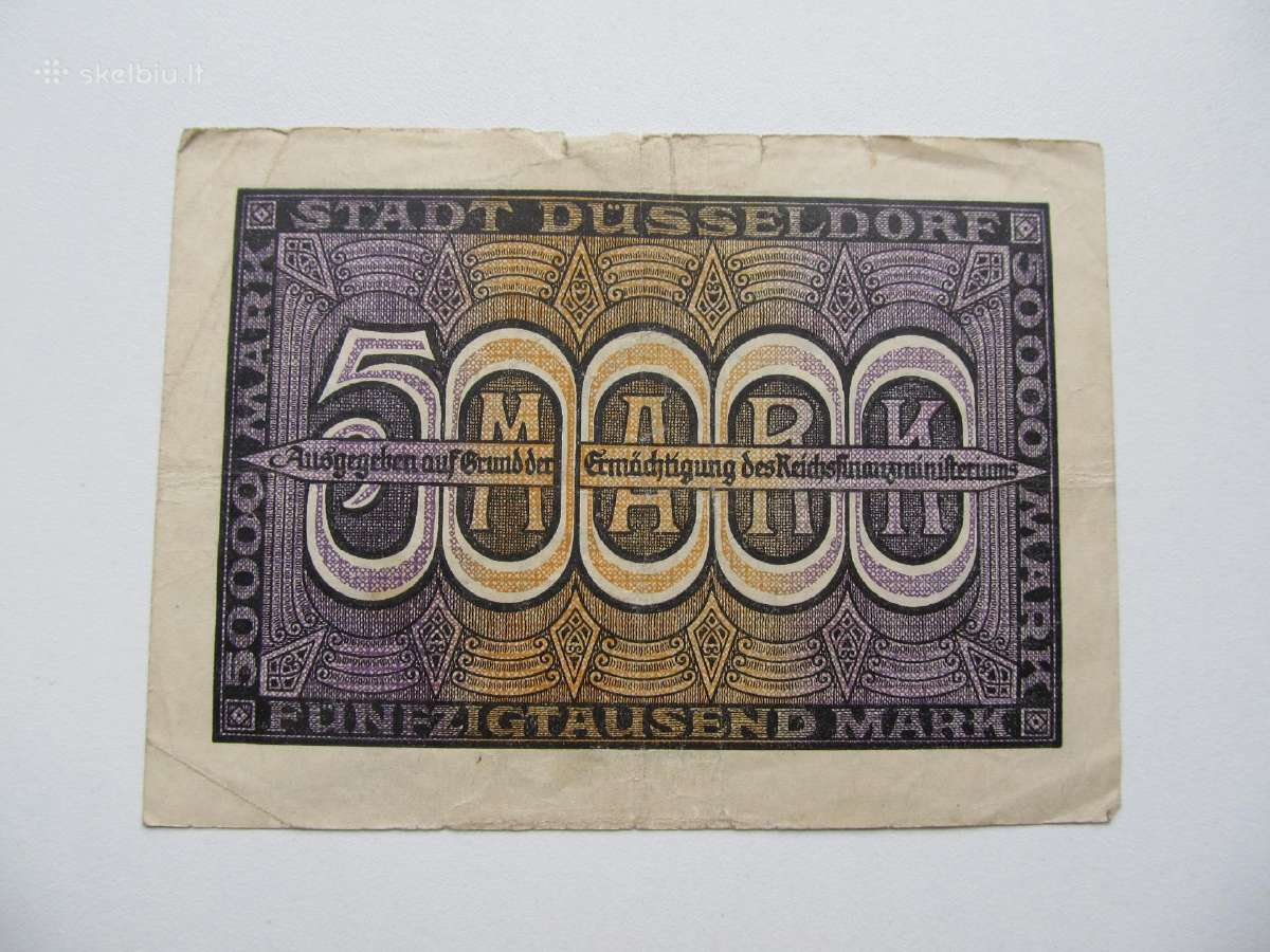 50 000 markiu , Duseldorf Vokietija , 1923 - nuotraukos Nr. 2