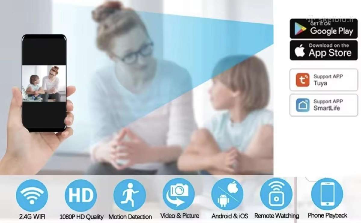 Laikrodis su slapta WiFi HD kamera (1920x1080p) - nuotraukos Nr. 4