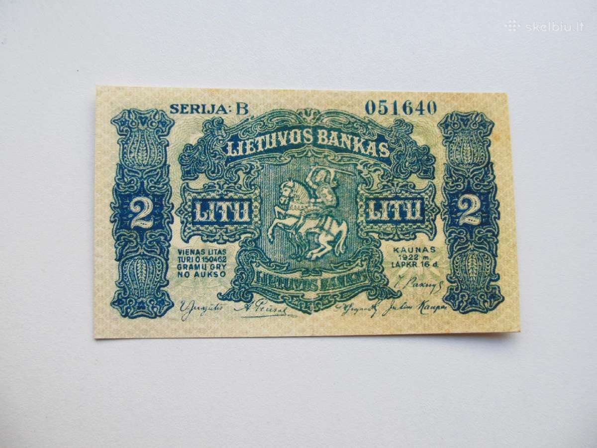 2 litai , Lietuva , 1922 lapkritis