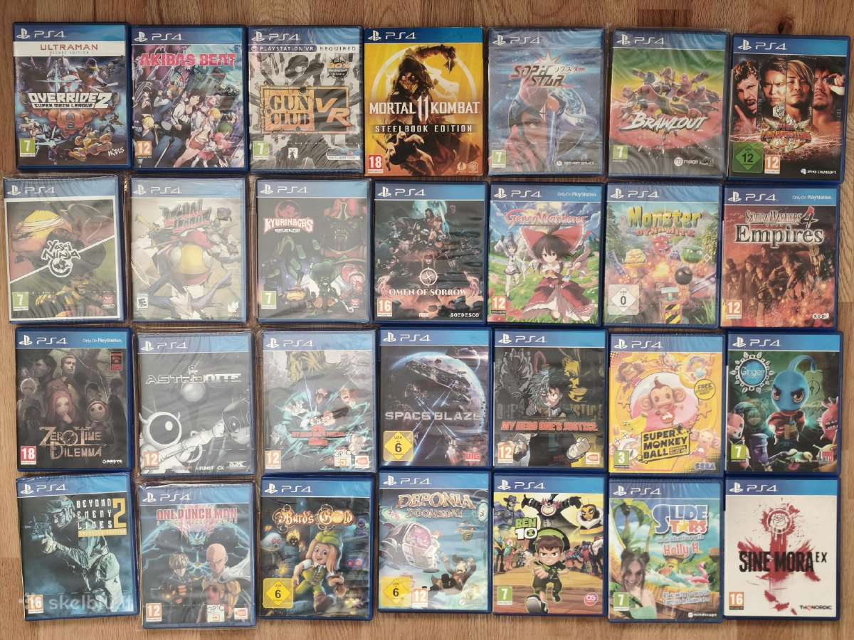 Ps4 zaidimai, gera kaina virs 100 zaidimu