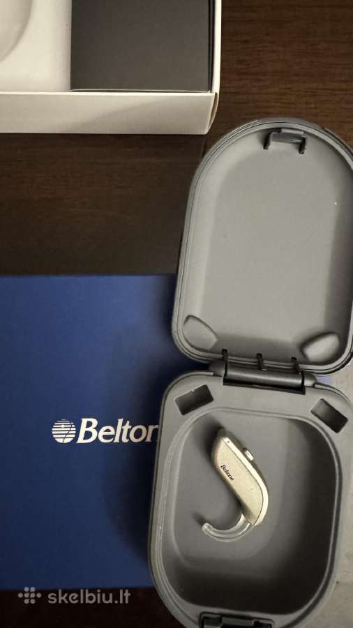 Du Beltone Achieve klausos aparatai su priedais