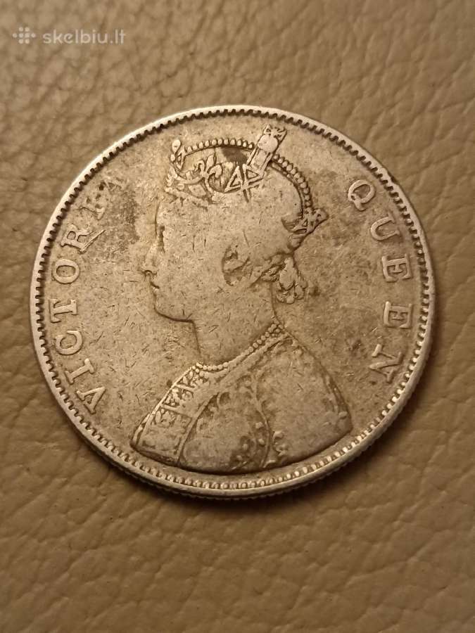 Sidabrinė 1 rupija, 1862 m. Britų Indija - nuotraukos Nr. 2