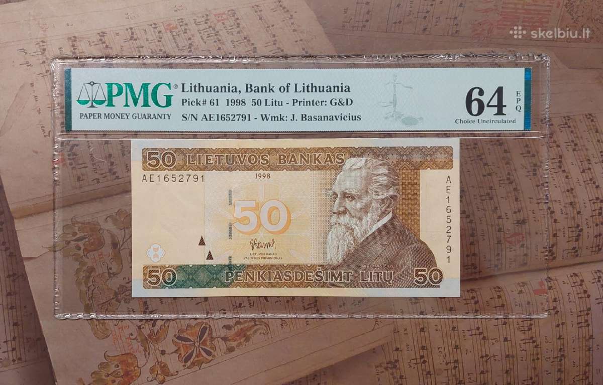 50 litų 1998 Lietuva Pmg 64