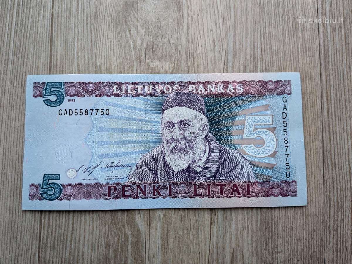 5 litai Jablonskis kolekcinio stovio