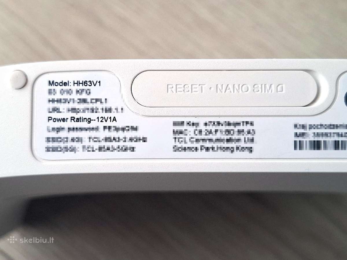 Tcl Hh63v1 4G+ Lte modemas su WiFi - nuotraukos Nr. 3