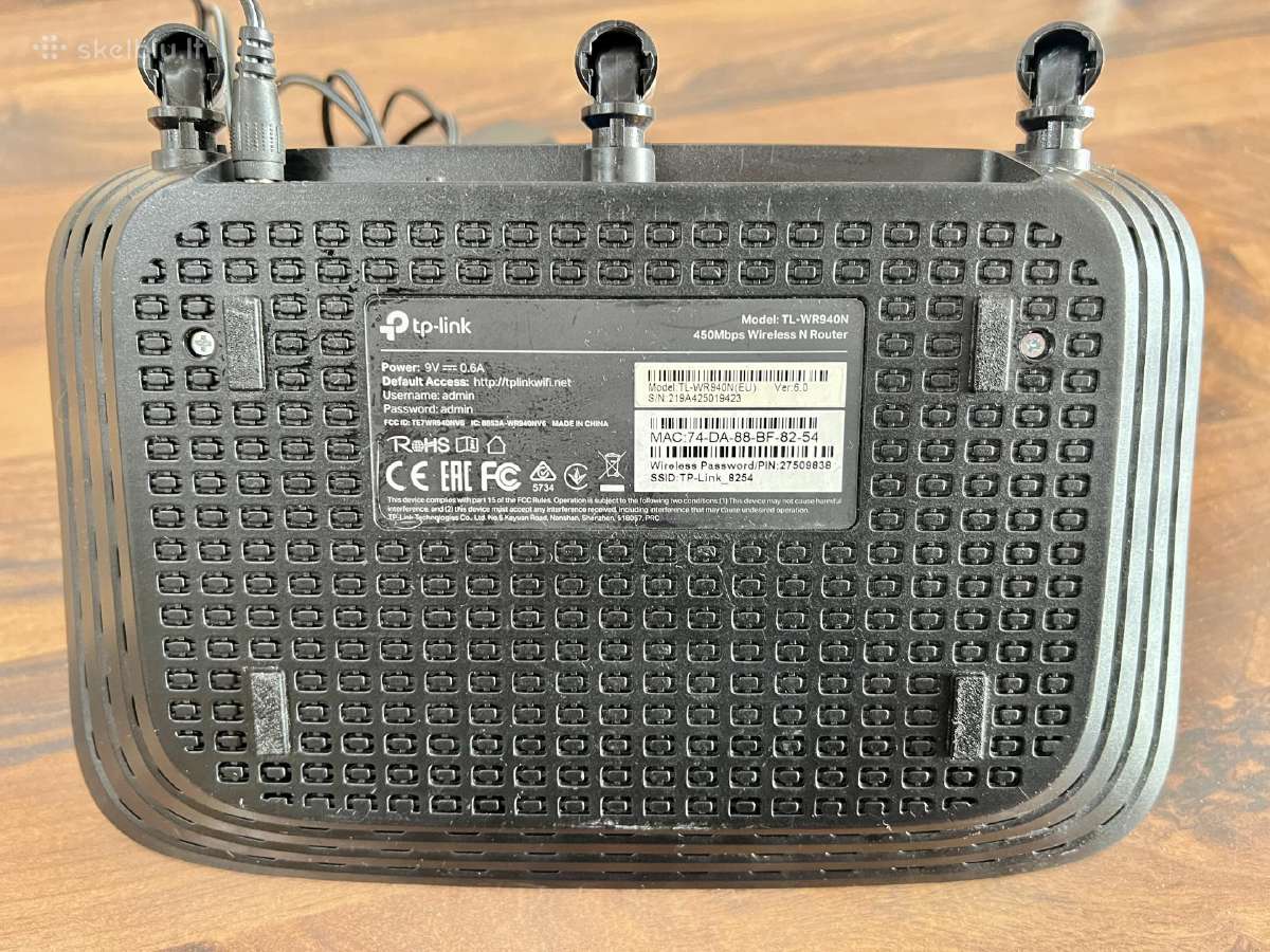 Tp-link Tl-wr940n maršrutizatorius - nuotraukos Nr. 3
