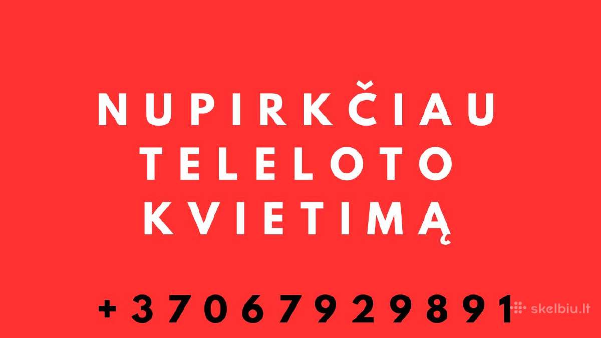 Perku teleloto bilietą pakvietimą į studiją