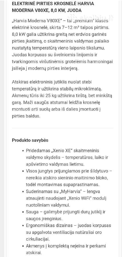 Pirties krosnelė nauja neišpakuota Harwia Suomija - nuotraukos Nr. 4