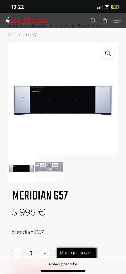 Meridian G57 stereo galios stiprintuvas