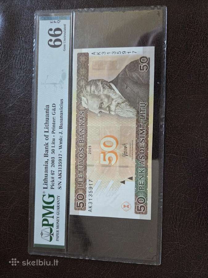 Litai banknotai monetos basanavicius centai - nuotraukos Nr. 4
