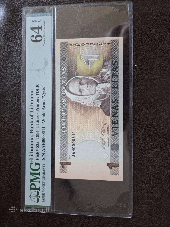 Litai banknotai monetos basanavicius centai - nuotraukos Nr. 6