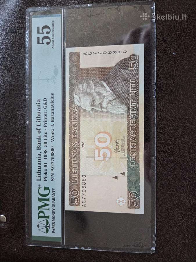 Litai banknotai monetos basanavicius centai - nuotraukos Nr. 7