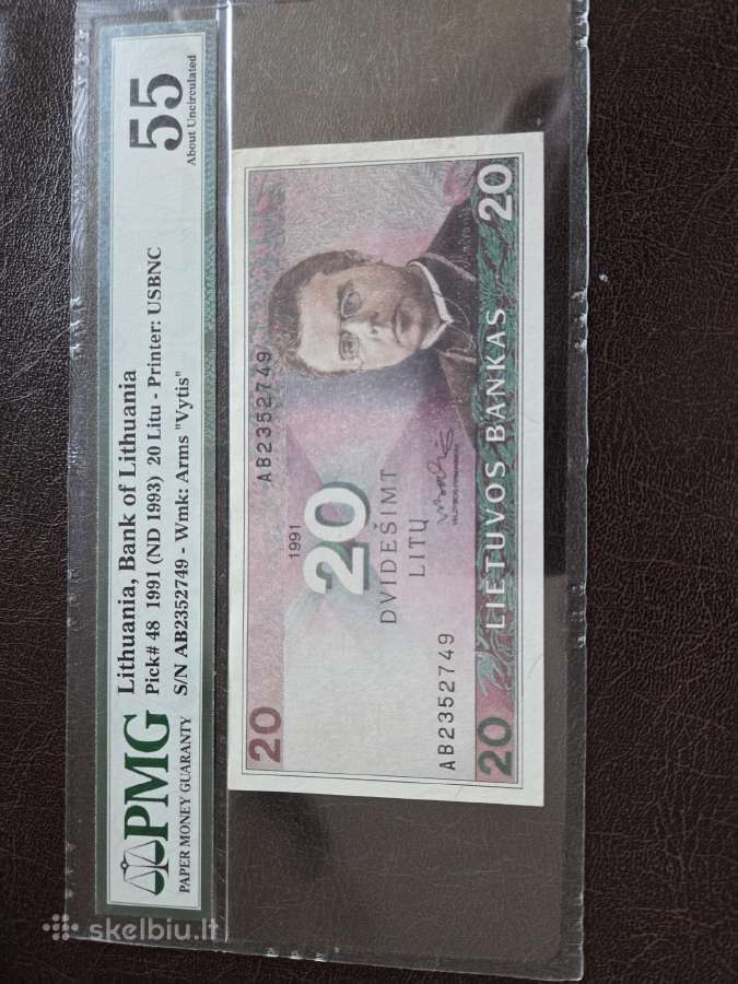 Litai banknotai monetos basanavicius centai - nuotraukos Nr. 9