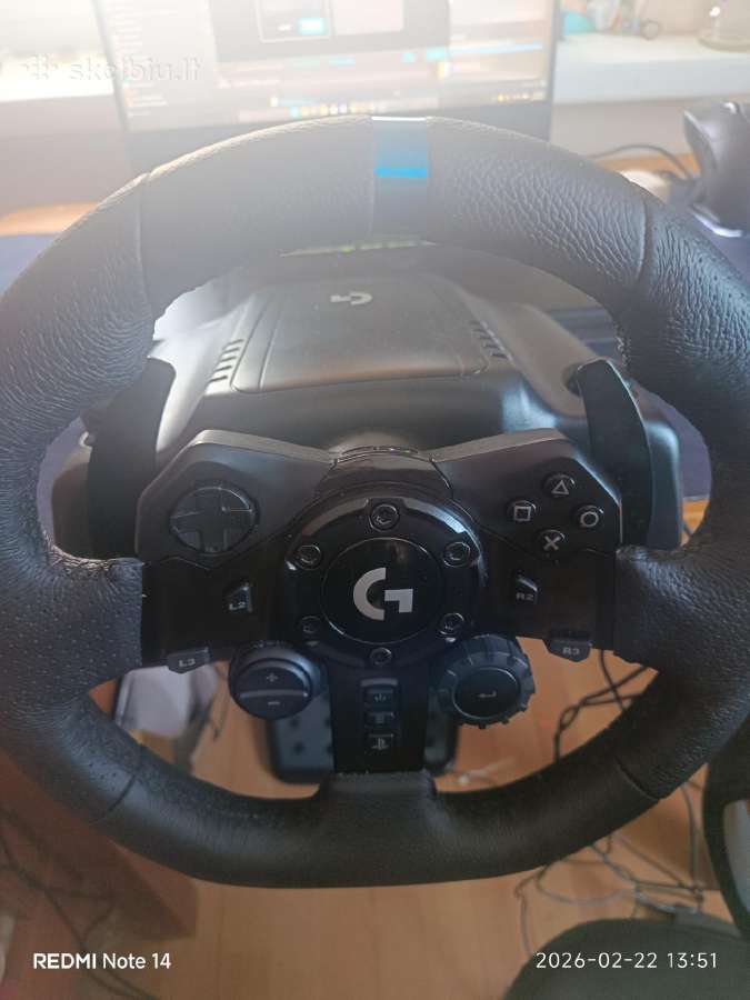 Logitech g923 su pavarų dėžės mažai naudota - nuotraukos Nr. 4