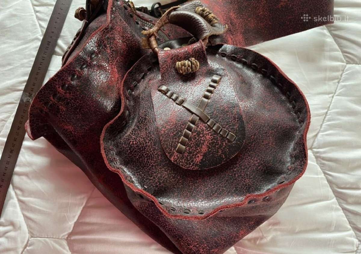 Odinė hobo Boho/vintage rankinė. - nuotraukos Nr. 7