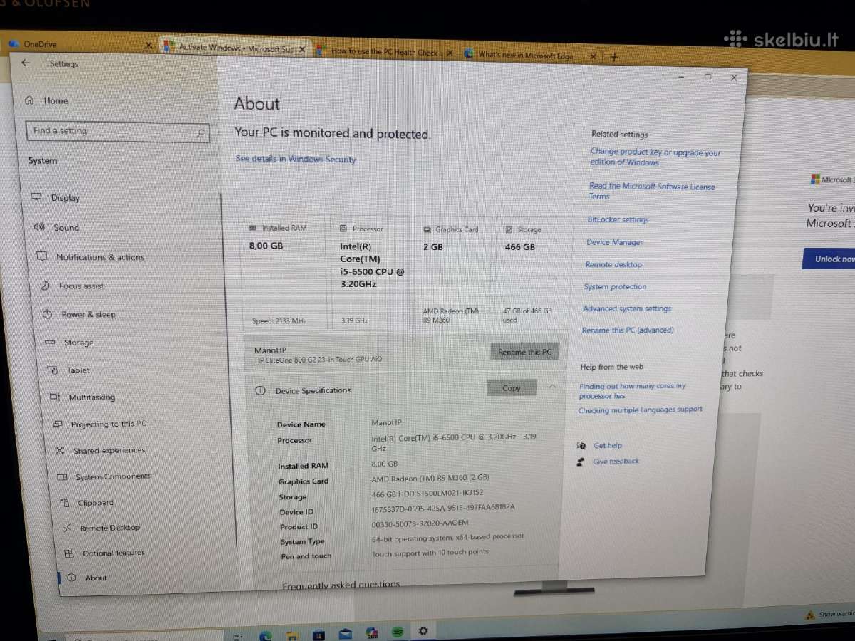 Hp Elite One 800 G2 Touch - nuotraukos Nr. 3