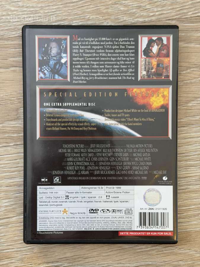 Armageddon Dvd Special Edition - nuotraukos Nr. 2