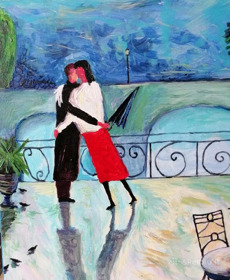 Paveikslas „Pasimatymas", painting "The Date" - nuotraukos Nr. 2